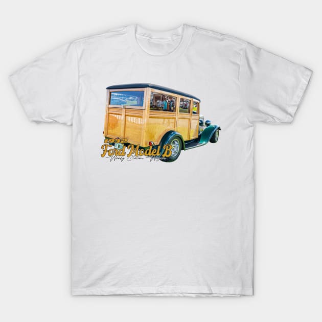 1932 Ford Model B Woody Station Wagon T-Shirt by Gestalt Imagery